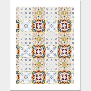 Azulejo #6- vector Portuguese Moorish pattern Posters and Art